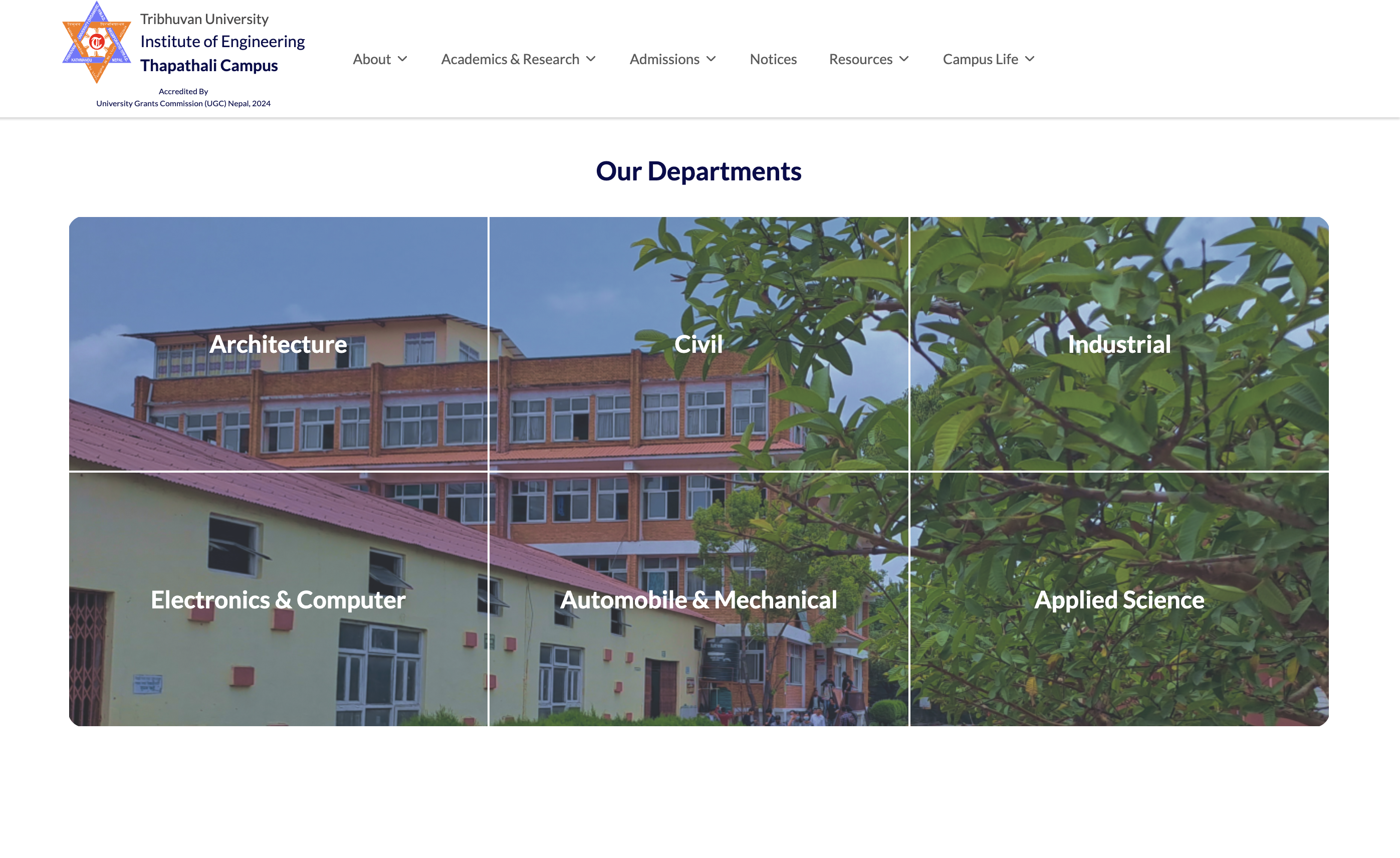 Thapathali Campus Website